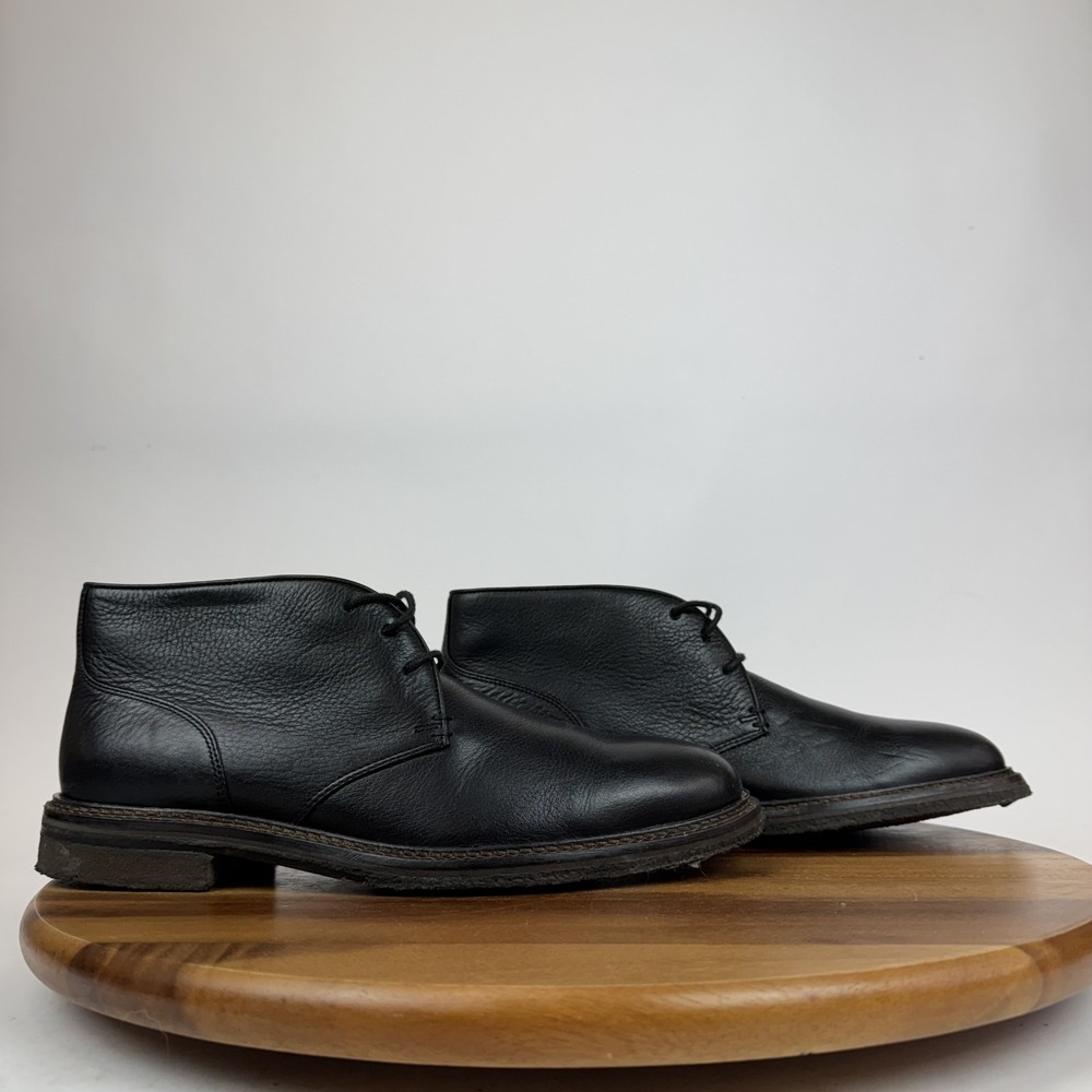 Mens Johnston & Murphy Calder Black Leather Comfort Formal Chukka Boots Size 9 M